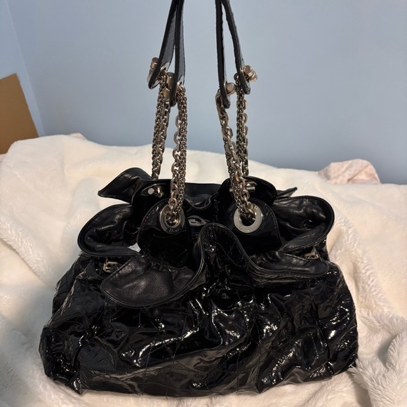 Dior Pre-owned 2003 Black Patent Le Trente Handbag - Picture 3 of 8